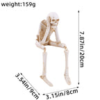 HauntTrio Boneyard Halloween Skeleton Ornaments (Set of 3)