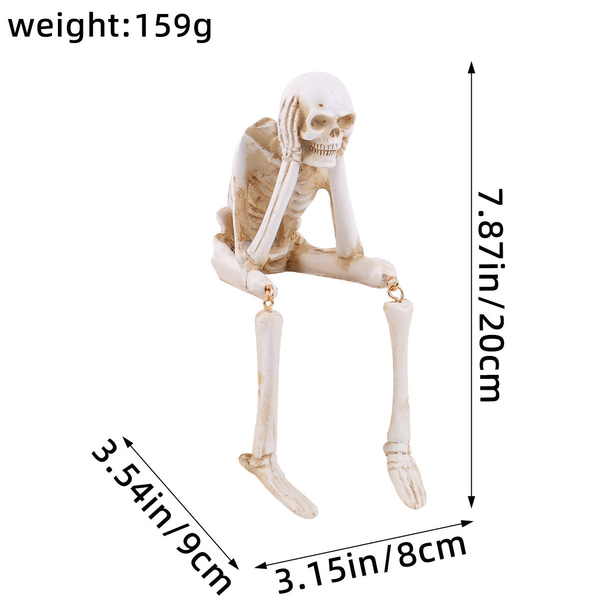 HauntTrio Boneyard Halloween Skeleton Ornaments (Set of 3)