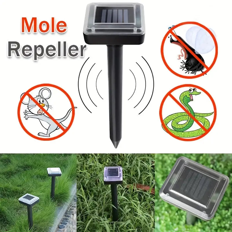 Solar-powered snake and pest deterrent – Ultrasonic device for the garden