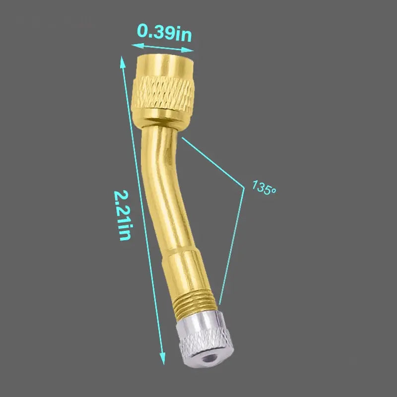 Angled Brass Valve Extensions for Vehicles