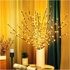 Battery-operated adjustable LED branch decoration string lights