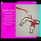 Dual-Outlet Stainless Garden Faucet – Rustproof 2-Way Tap with Quick Connect & Independent Valves