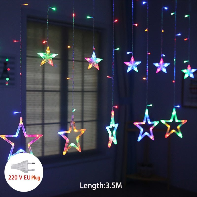 Fairy light string with heart-shaped design