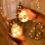 Fairy light string with heart-shaped design