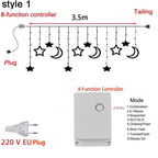 Fairy light string with heart-shaped design