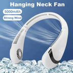 Bladeless Neck- Fan, 360° Cool-ing Necklace Fan 3 Speeds Hanging Neck- Fan