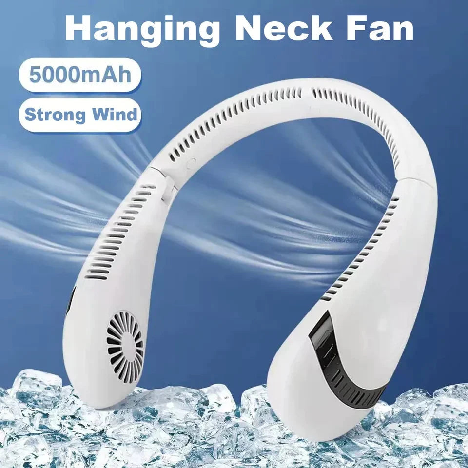 Bladeless Neck- Fan, 360° Cool-ing Necklace Fan 3 Speeds Hanging Neck- Fan