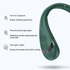 Bladeless Neck- Fan, 360° Cool-ing Necklace Fan 3 Speeds Hanging Neck- Fan