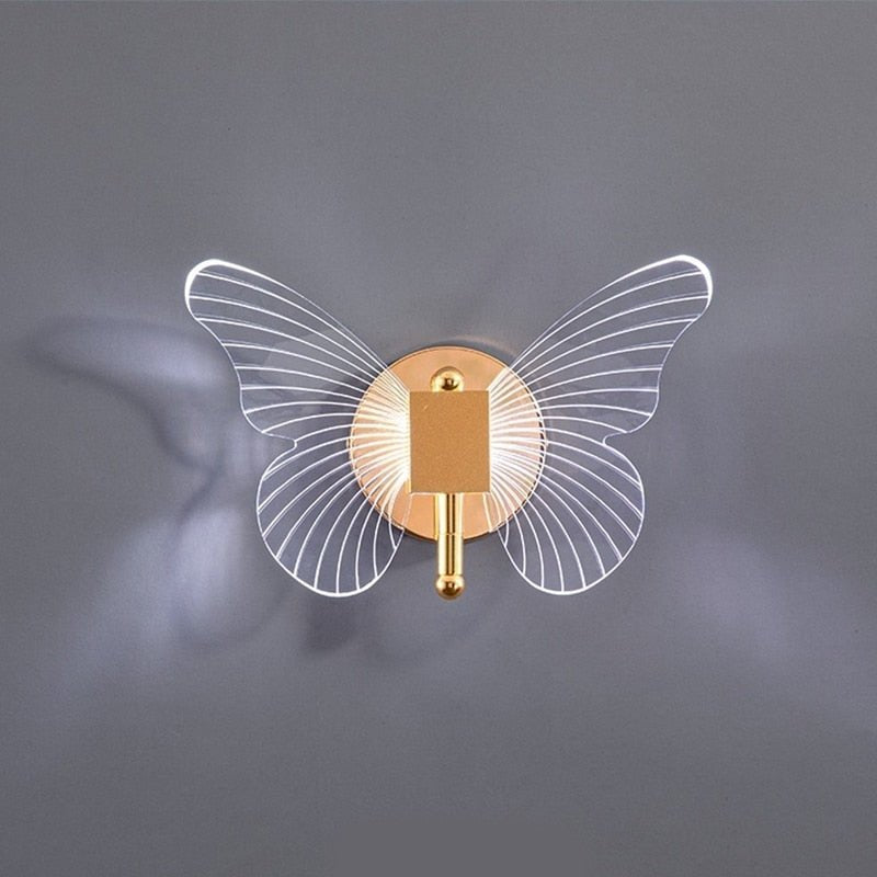Wall LED Lamp with Butterfly Effect in Subtle Style
