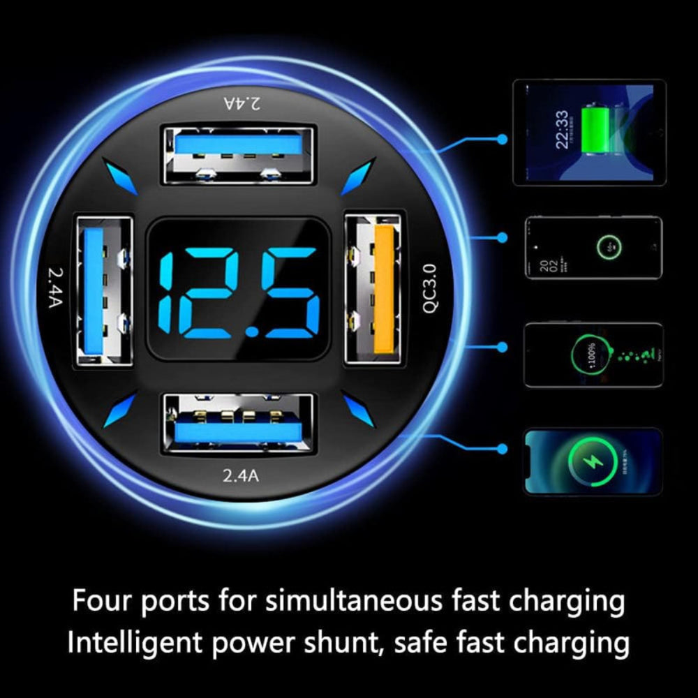 Car Charger Fast USB Multi Port Adapter