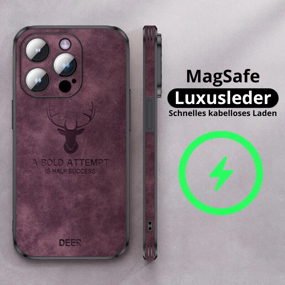Deer - Luxury Leather iPhone Case with Stylish Design and Shockproof Protection