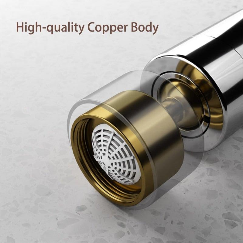 Rotatable faucet nozzle head