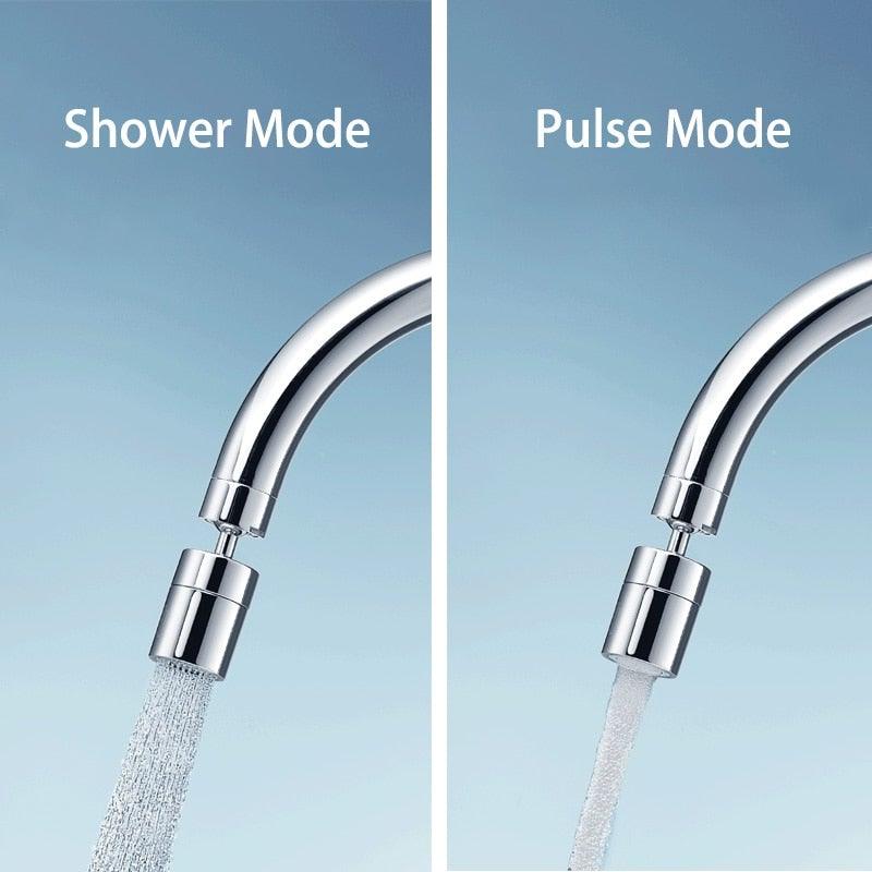 Rotatable faucet nozzle head