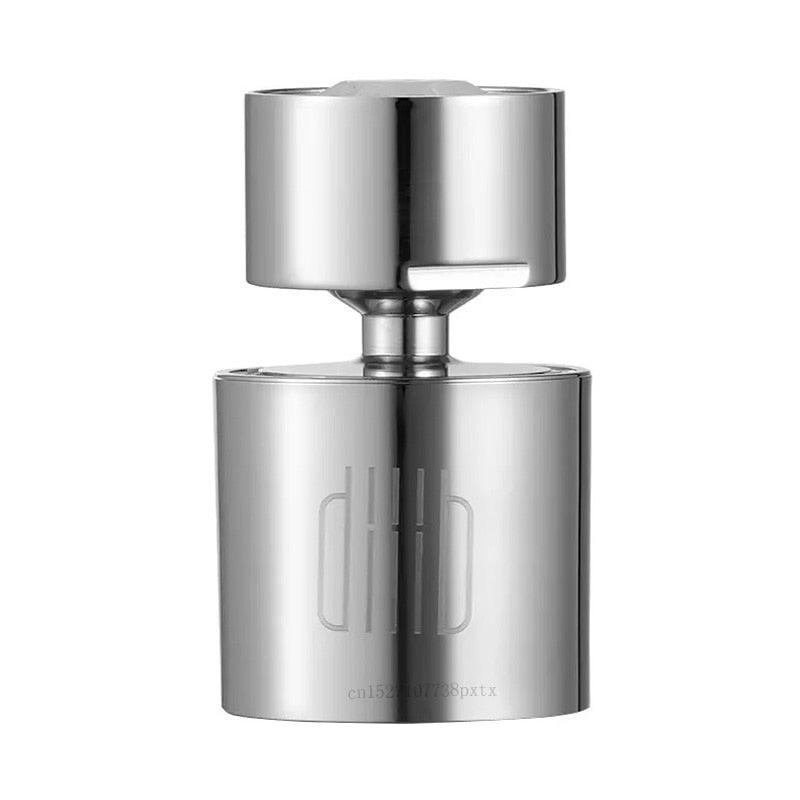 Rotatable faucet nozzle head