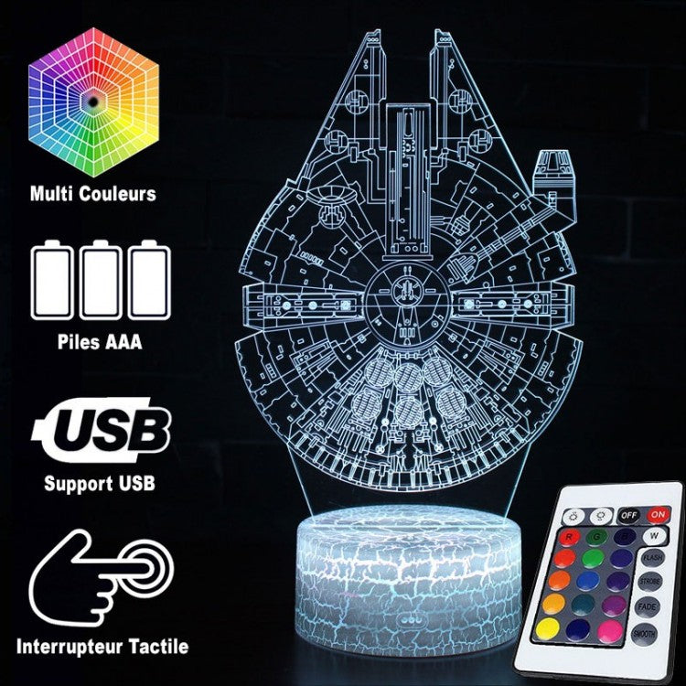 3D Lamp Star Wars Millennium Falcon