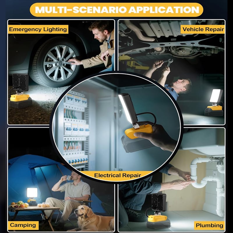 Battery LED work light 3000 LM – Eye-friendly & with heat dissipation