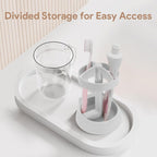 Toothbrush Holder with Dust Cover & Wash Cup