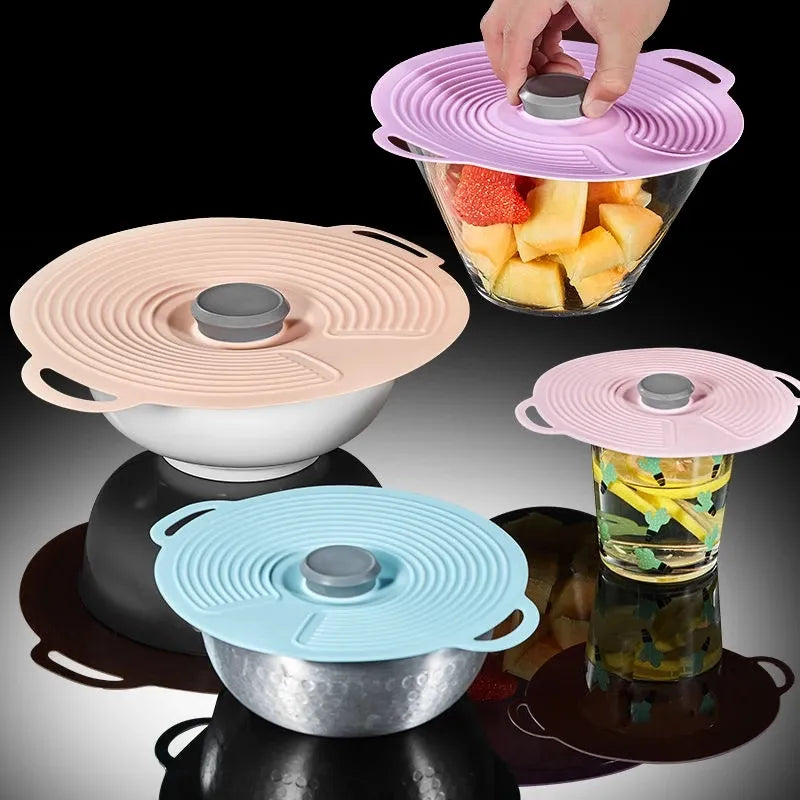Airtight Suction Cup Silicone Bowl Lid