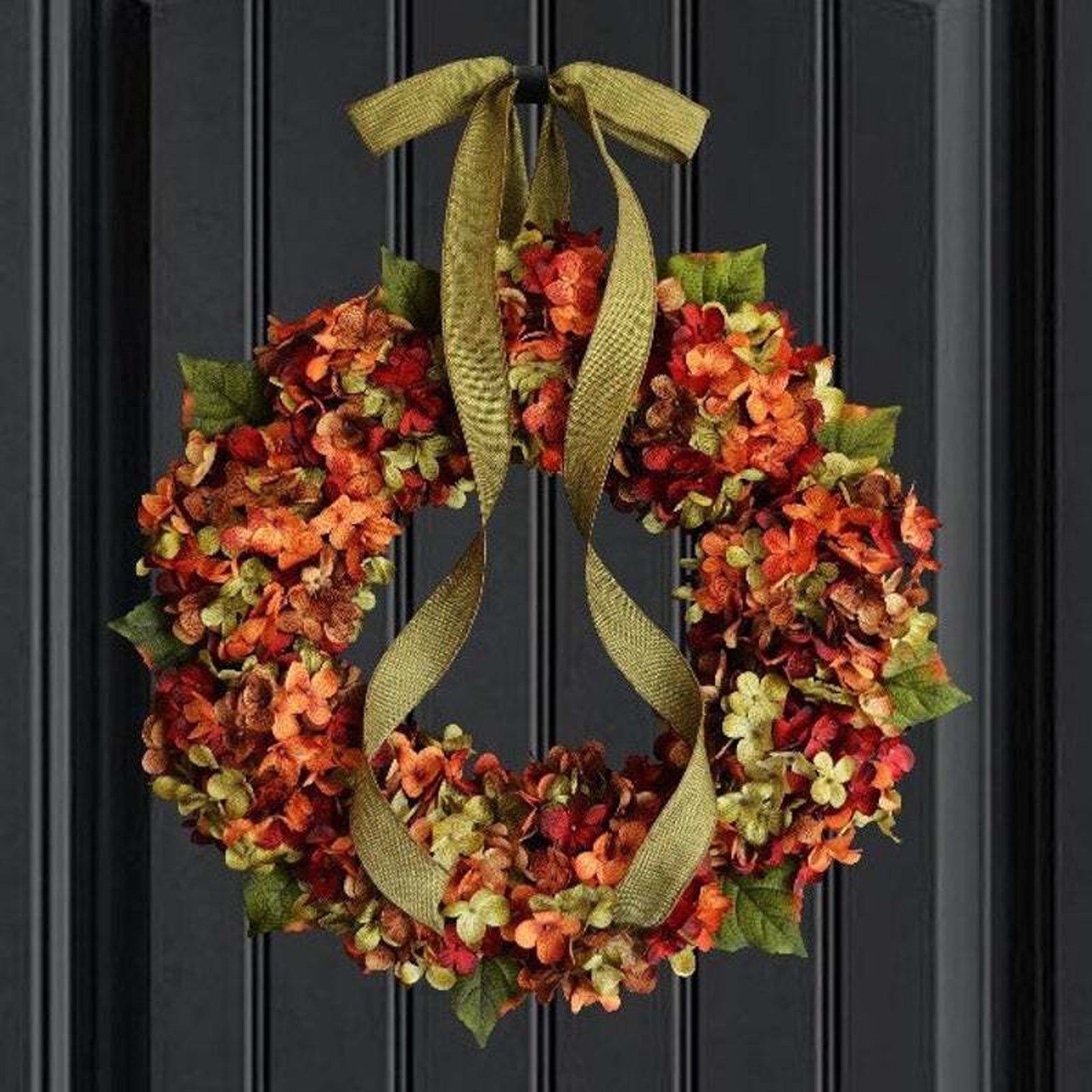 Pendant Hydrangea Wreath Ornaments Artificial Flower Ornaments Pastoral Style Wall Hanging