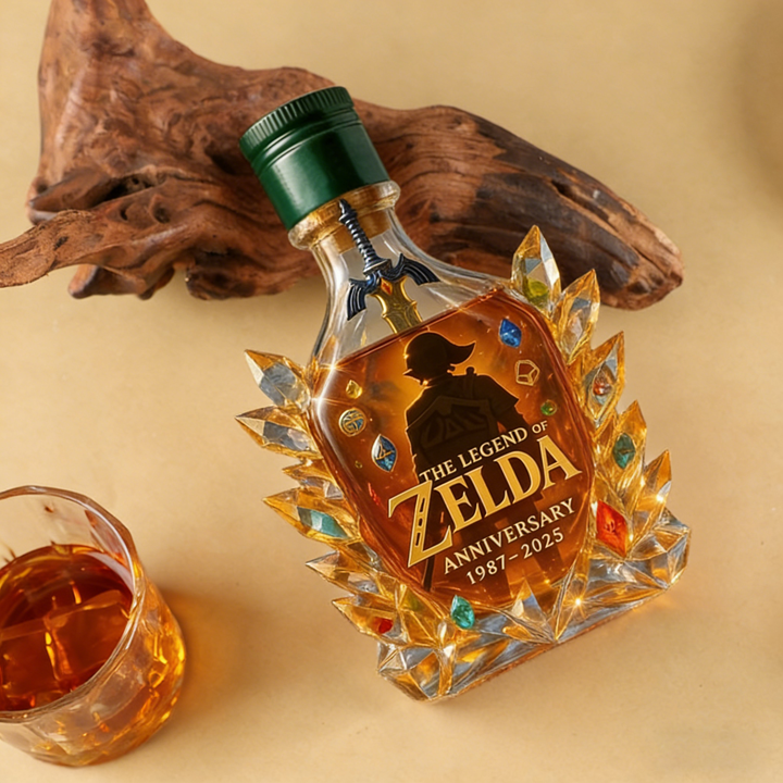 The Dazzling Legend Of Zelda 38th Anniversary 1987-2025 Whisky Bottle - A Masterpiece in Crystal & Spirit