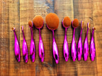 GlamPink Makeup Brushes - 10 Piece Set