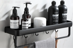ALUMAX – Black Aluminum Corner Shelf without Drilling