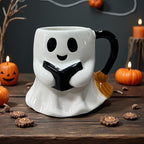 Halloween Ghost Mug – Ceramic Mug with Laughing Ghost Design