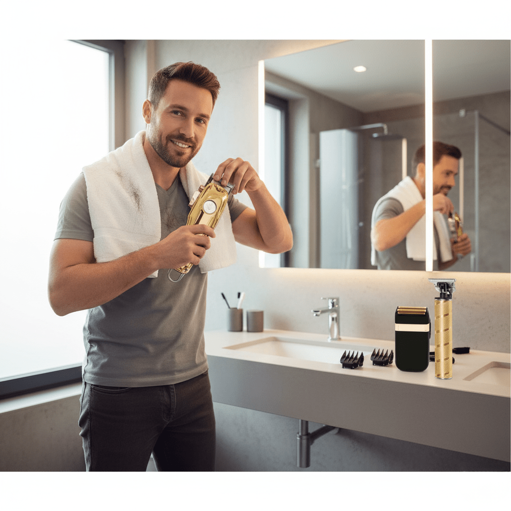 Cordless Hair Clipper with LED Display for Precise Styling