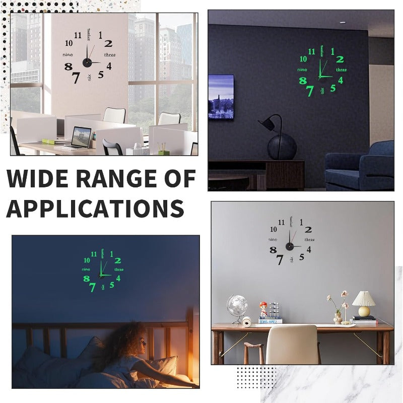 Luminous Frameless 3D Wall Clock