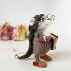 Handmade felt mouse | Christmas decoration & gift idea | Needle felted from wool & fabric | Sustainable