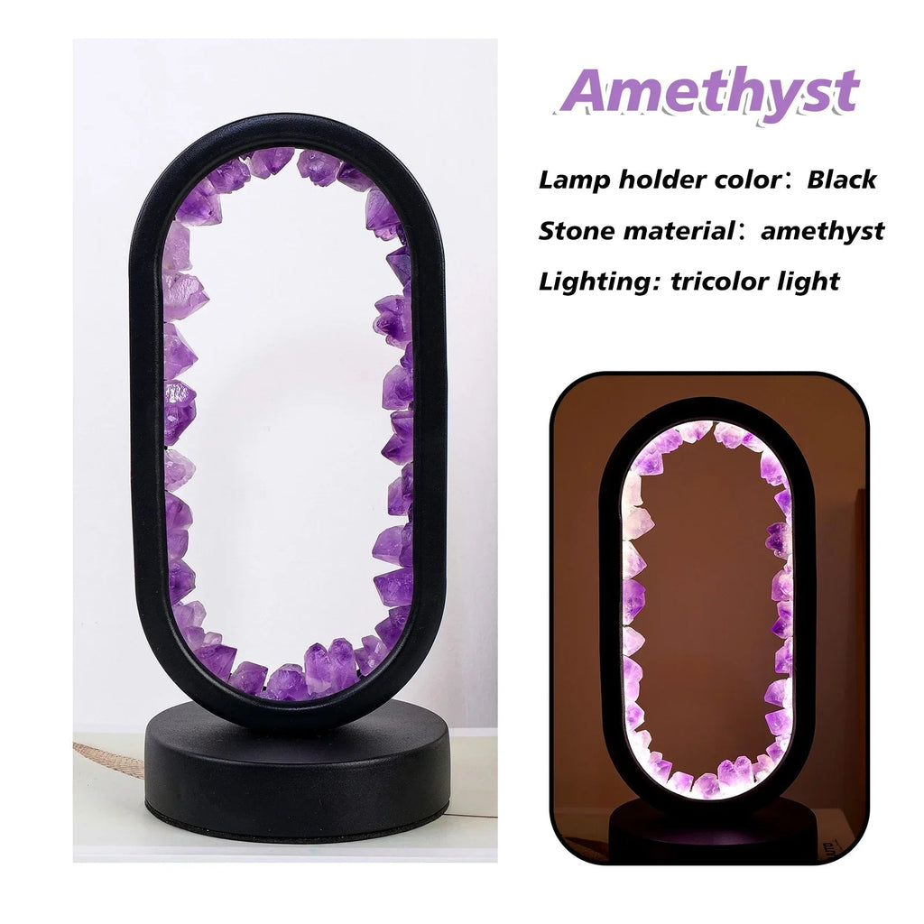 CrystalGlow – Handmade amethyst atmospheric lamp for relaxation and peace