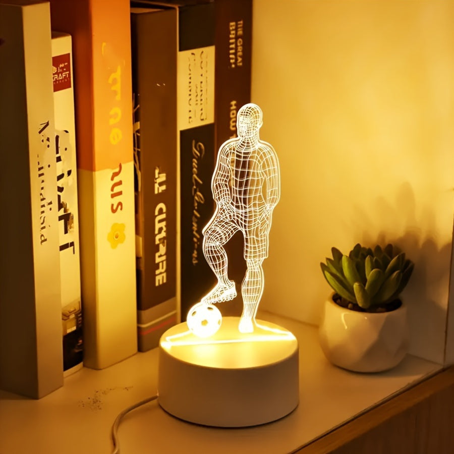 SportGlow - LED Table Lamp with 3D Football Design