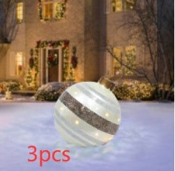 Inflatable Christmas Ball Outdoor Decoration 60cm – Weather Resistant PVC Christmas Decoration