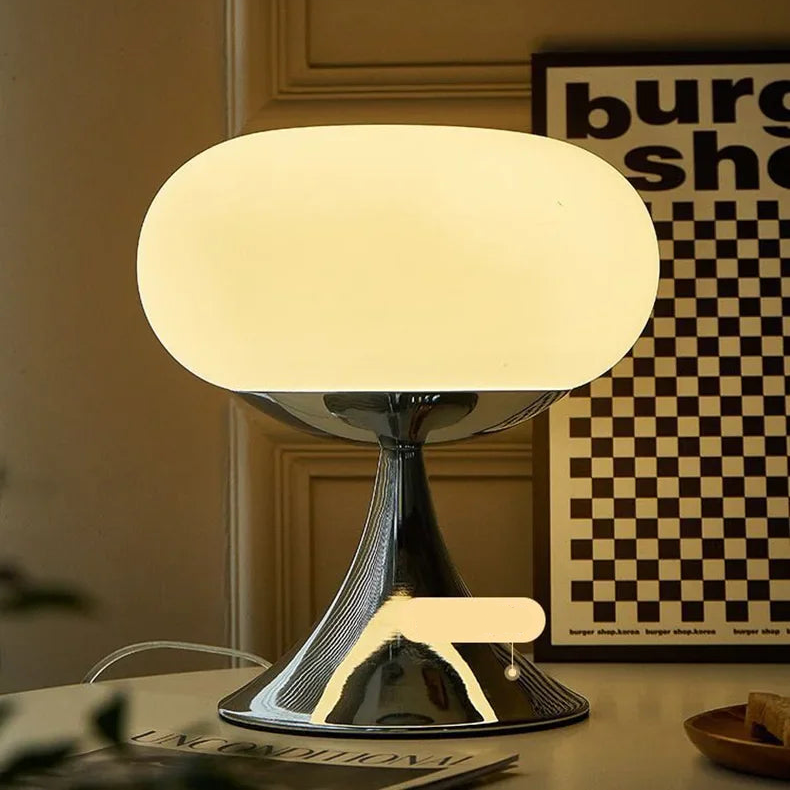 Antique Apple Table Lamp made of Glass | E27 Halogen, Rotary Switch