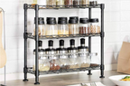 Heavy Duty 3-Shelf Steel Storage Rack with Locking Wheels, Adjustable Height, 750 lb Capacity