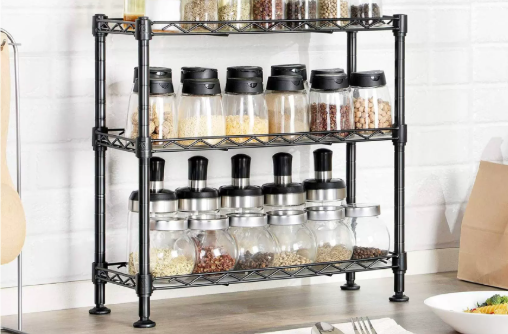 Heavy Duty 3-Shelf Steel Storage Rack with Locking Wheels, Adjustable Height, 750 lb Capacity