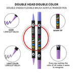Double-sided acrylic paint marker – Multi-surface art pen with vibrant colors