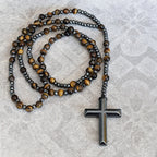 Orion Spiritual Necklace with Tiger Eye & Lapis Lazuli – Men's Rosary