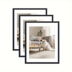 GalleryFrame – Set of 3 Black Photo Frames for Walls and Tables