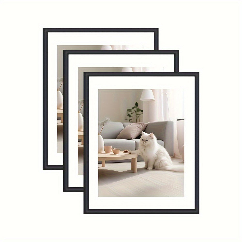 GalleryFrame – Set of 3 Black Photo Frames for Walls and Tables
