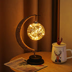 MoonGlow Lamp - Stylish Wrought Iron LED Table Lamp