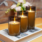 FlamelessGlow – Gray LED Candle with Timer