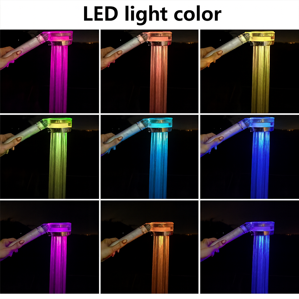 Hydro Colorful High-Pressure Rainfall Shower Head