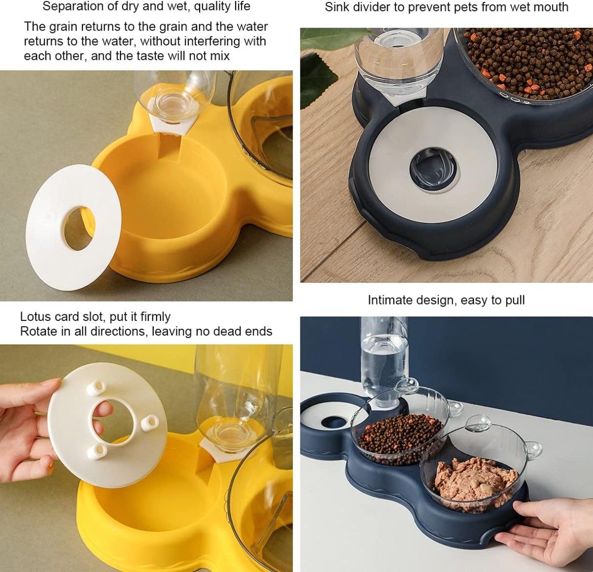 FEASTFLOW – 3-in-1 Elevated Feeding Station with Automatic Water Dispenser