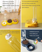 FEASTFLOW – 3-in-1 Elevated Feeding Station with Automatic Water Dispenser