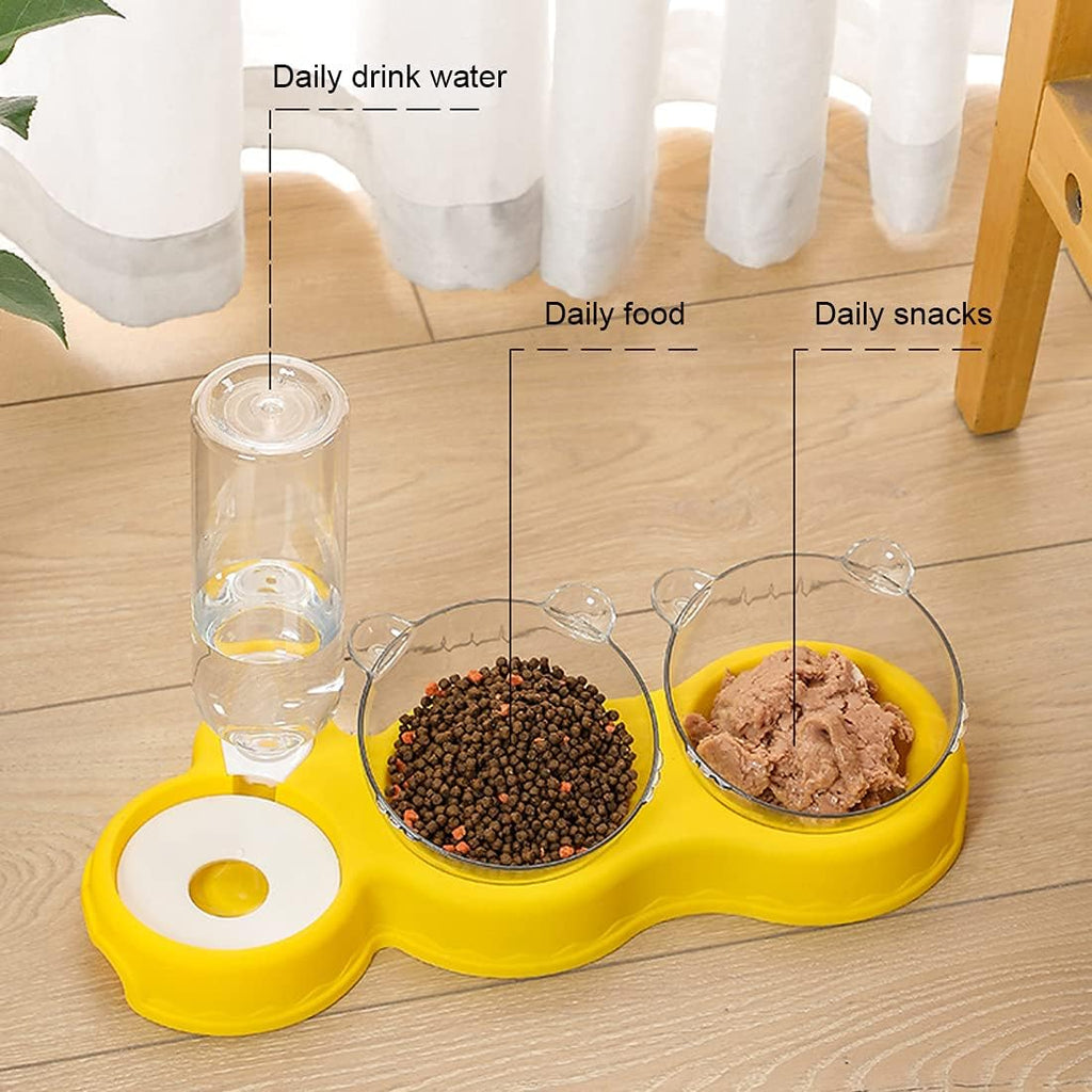FEASTFLOW – 3-in-1 Elevated Feeding Station with Automatic Water Dispenser
