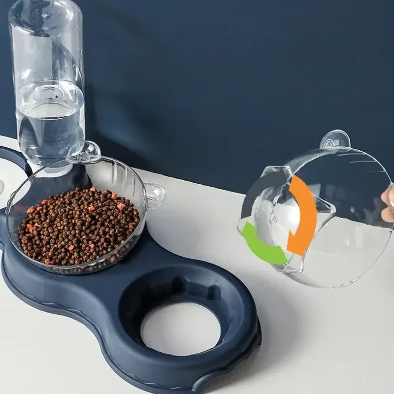 FEASTFLOW – 3-in-1 Elevated Feeding Station with Automatic Water Dispenser