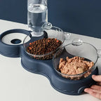 FEASTFLOW – 3-in-1 Elevated Feeding Station with Automatic Water Dispenser