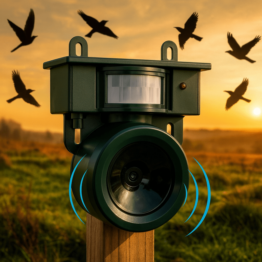 FEATHERBLOCK – Motion-Activated Bird Repeller for Quiet & Clean Outdoor Spaces