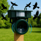 FEATHERBLOCK – Motion-Activated Bird Repeller for Quiet & Clean Outdoor Spaces